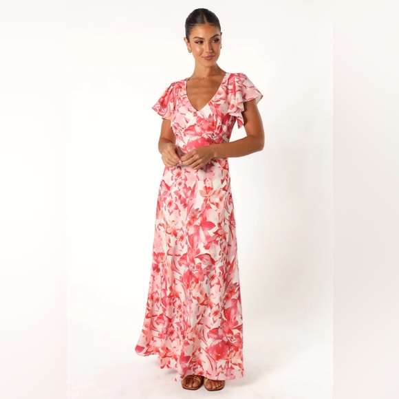 Ramsey Maxi Dress - Red Floral In A Size Large - Picture 1 of 8